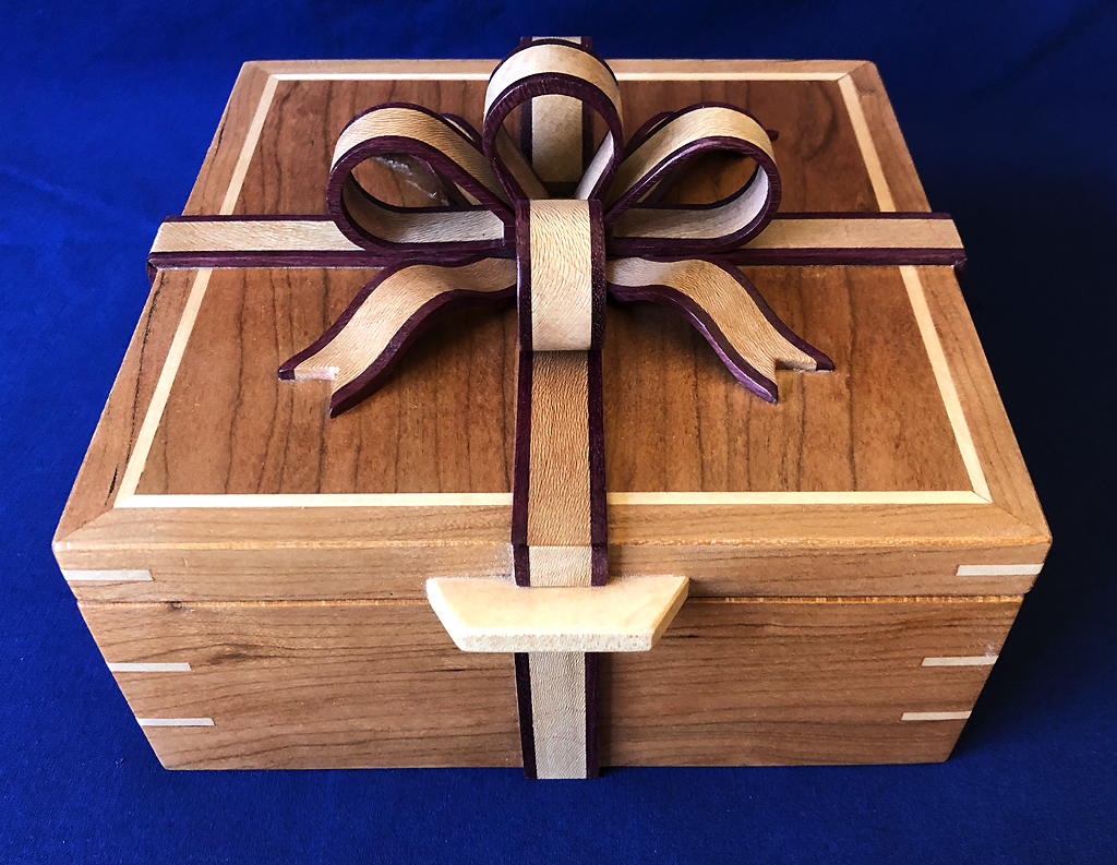 Cherry Bow-Topped Gift Box