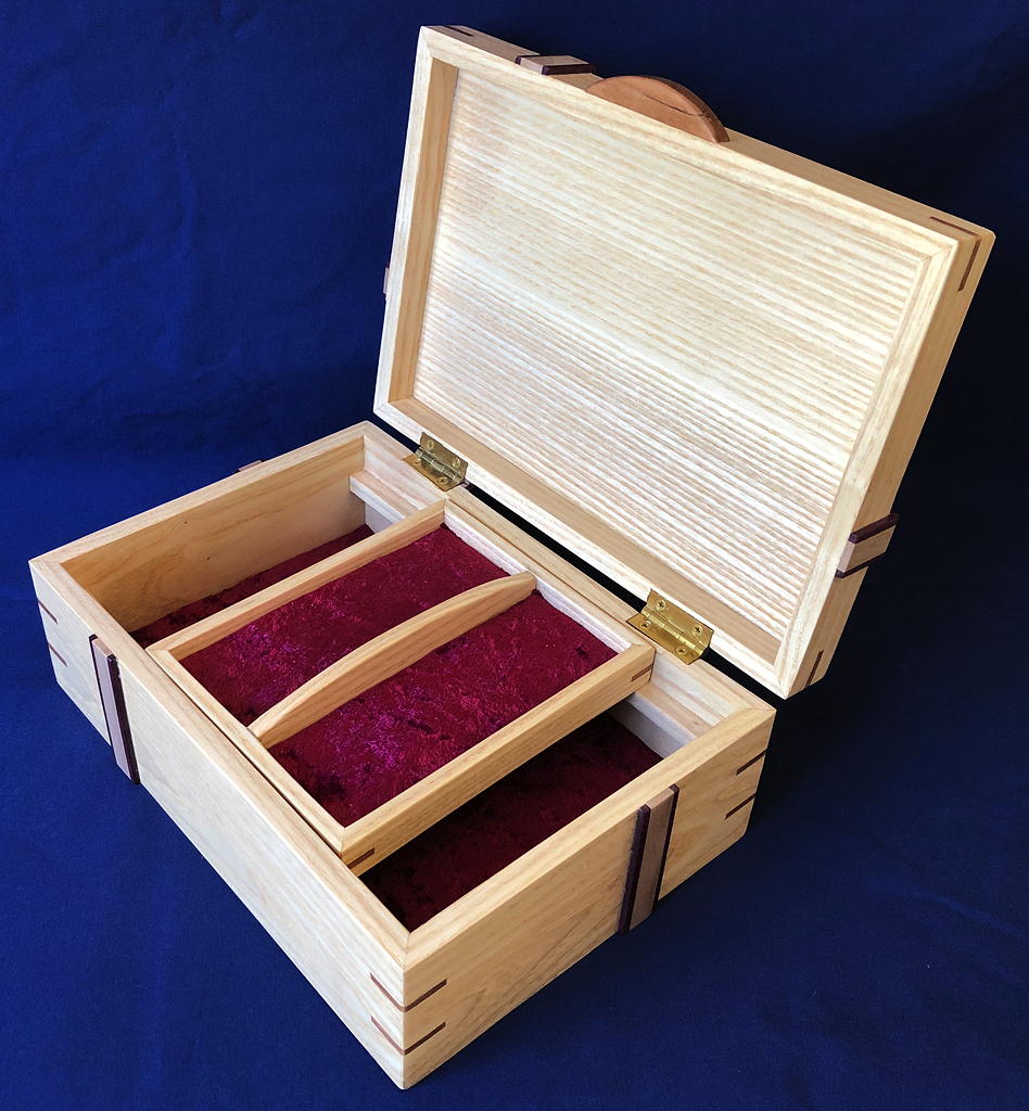 Bow Top Jewelry Box with Tray