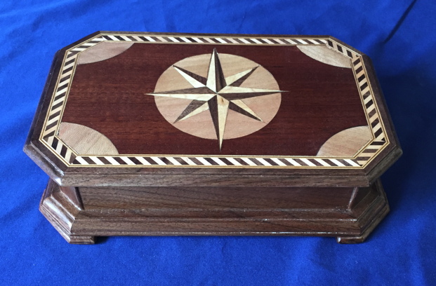Compass Rose Topped Music Box
