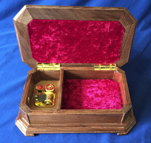 Compass Rose Topped Music Box Open