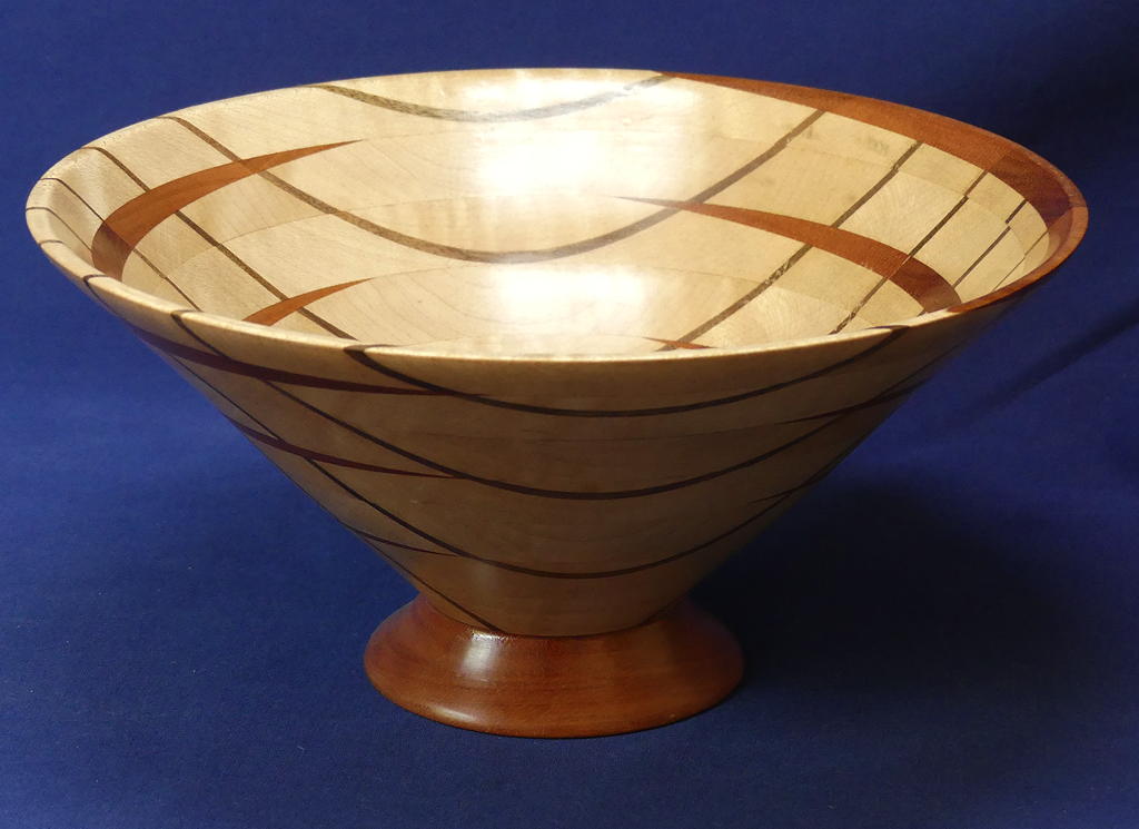 Cross Stripe Bowl, Footed