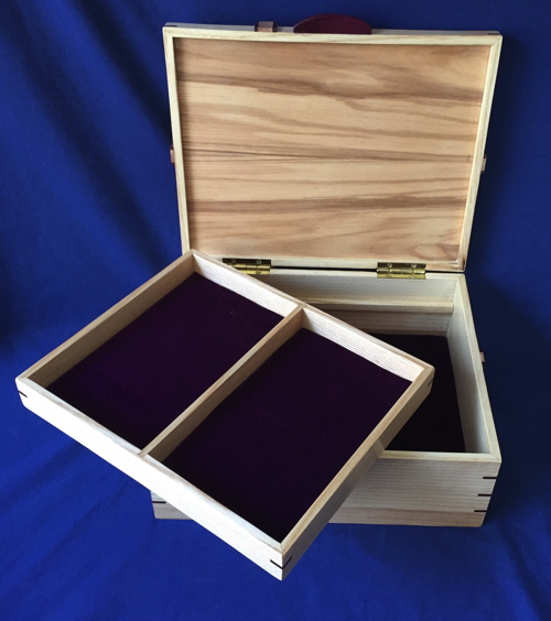 Large Bow Topped Jewelry Box Tray