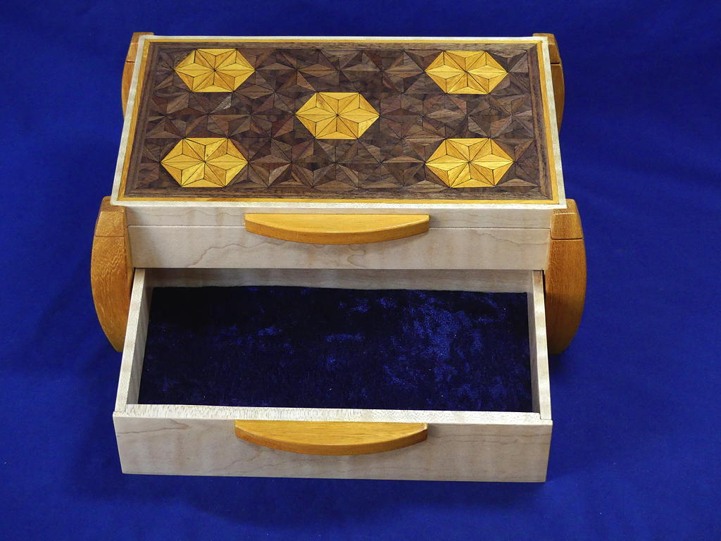 Mosaic-Topped Jewelry Box with Osage Orange