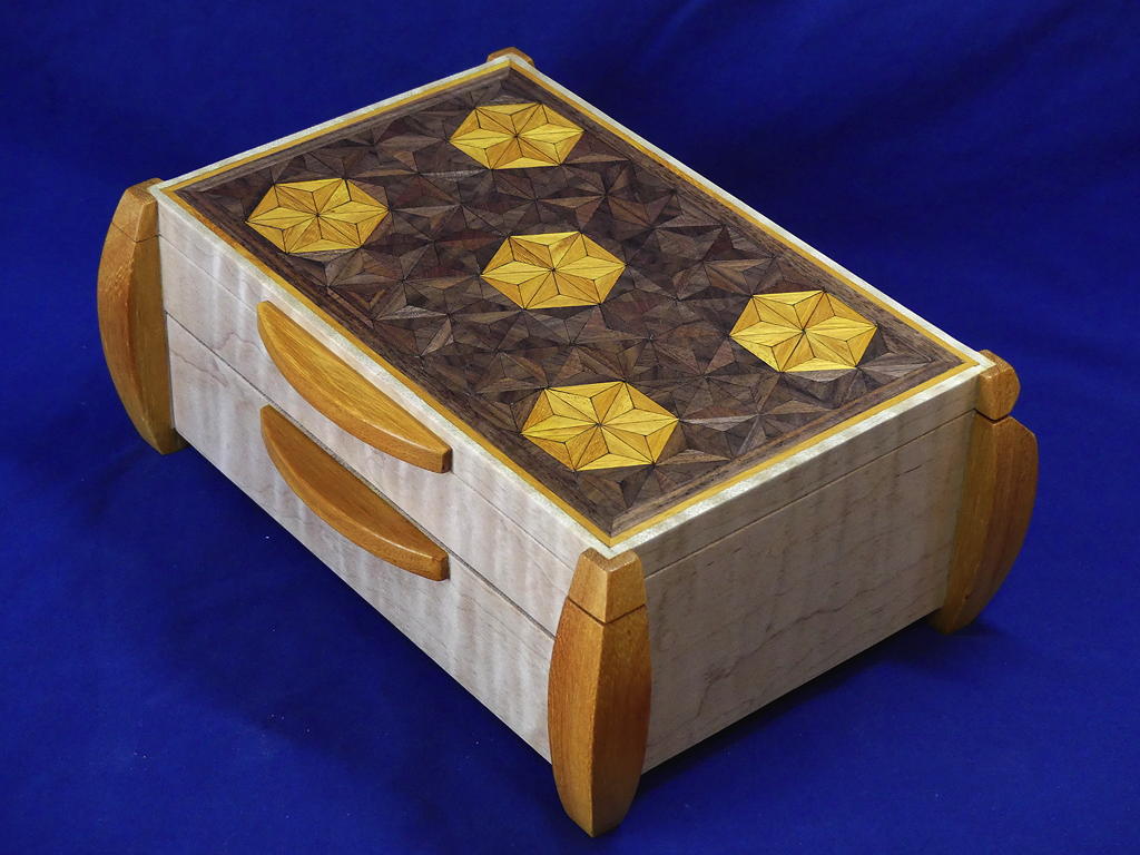 Mosaic-Topped Jewelry Box with Osage Orange