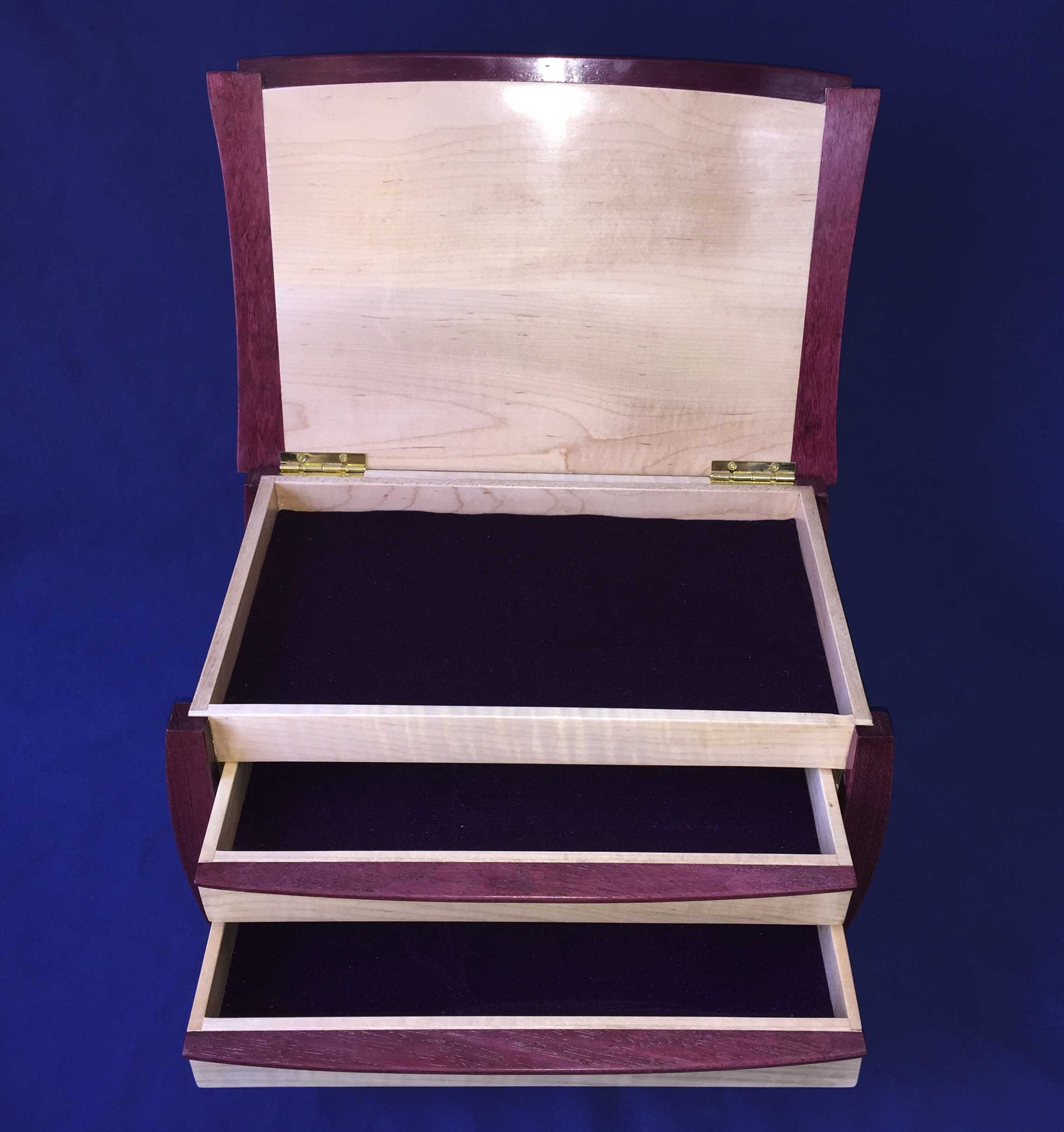 Purple Princess Jewelry Box Interior